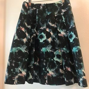 Milly New York Floral Print Midi Skirt SZ 0